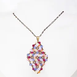 Pendant 65cm - Terence Rhombus M-Bronze Chain - Pendant 65cm - Laiton bronze